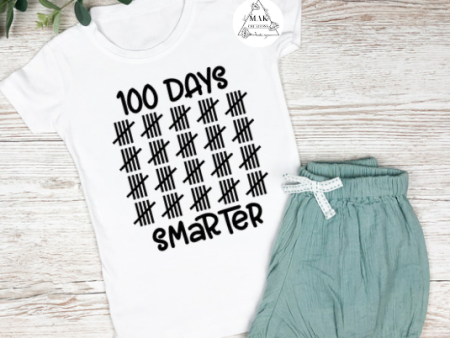 100 Days Smarter (tally marks- black font) Online