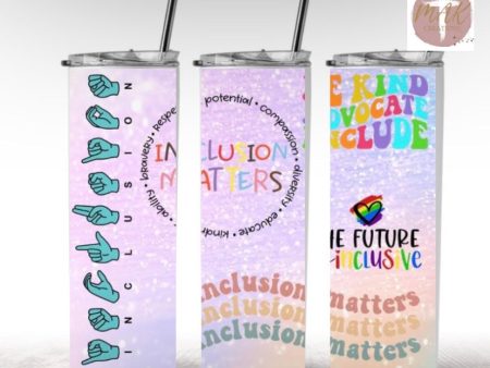 20 oz Skinny Tumbler Inclusion Matters Collection Online