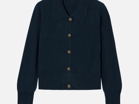 Cheshire Cashmere Cardigan in Navy Online Hot Sale